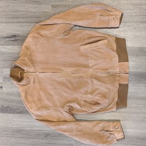 Jos A Banks suede bomber jacket